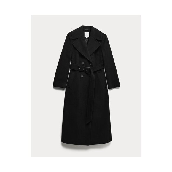 MARKS & SPENCER x Bella Freud Pure Wool Belted Double Breasted Coat $392 EUC UK - Picture 1 of 7